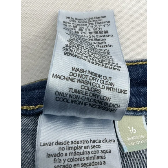 Womans Michael Kors Izzy Skinny Pullon Blue Jeans Size 16 Ankle - Picture 5 of 9